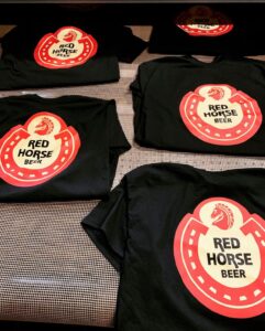 Red Horse Beer black shirts