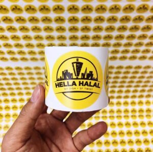 Restaurant stickers